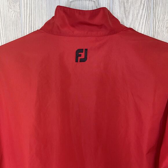 Dryjoys By Footjoy 1/2 Zip Rain Jacket Shirt Short Sleeves Men's Size Large Red - Picture 4 of 12